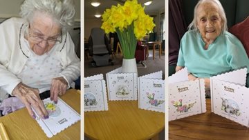 Residents at Tipton care home create Easter cards for loved ones